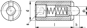 GN 616  - Threaded bolt spring plungers